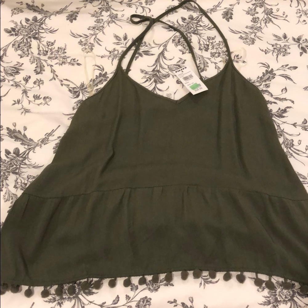 Olive Cross Back shirt
